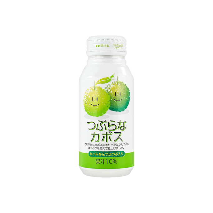 日本JAFOODS 有机水果果粒果汁饮料 青柑橘味 190g 【Q萌包装 融化少女心】