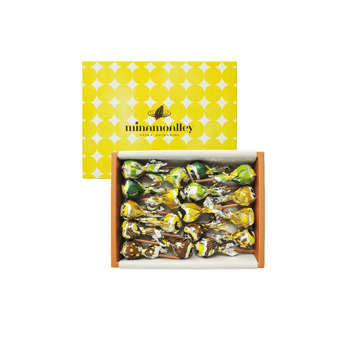 【日本直邮】日本MINAMOALLEY  大阪名物道顿崛bonbontown 棒棒巧克力 18个  盒装