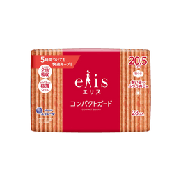 日本ELIS怡丽 便携式超薄瞬吸型卫生巾 日用型 有护翼 205mm 28枚入 包装随机发送
