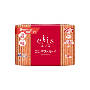 Compact Feminine Period Pads with Wings, Size 2 /8.07 inch, 28ct