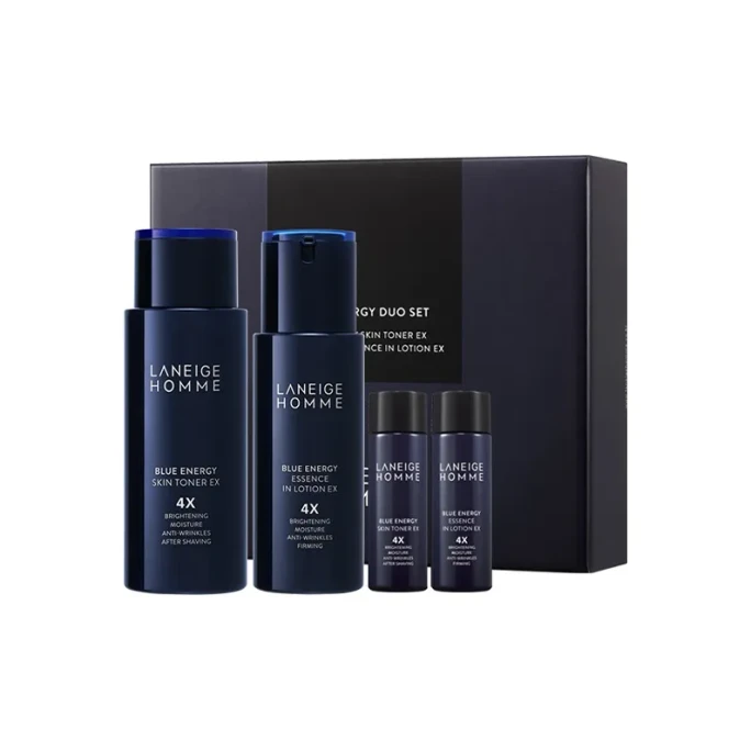 【香港直邮】 韩国 LANEIGE 兰芝 劲能焕活男士护肤套装 紧肤水180ml+25ml+紧肤乳125ml+25ml 补水滋润控油 舒缓刮胡不适 清爽不黏腻