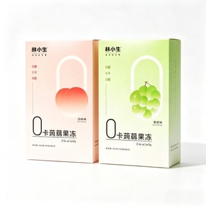 0 Sugar 0 Calorie 0 Fat Konjac Jelly White Peach Flavor 19g*16 Pieces + Green Grape Flavor 19g*16 Pieces Low-Fat, Low-Calorie Konjac Jelly Snack