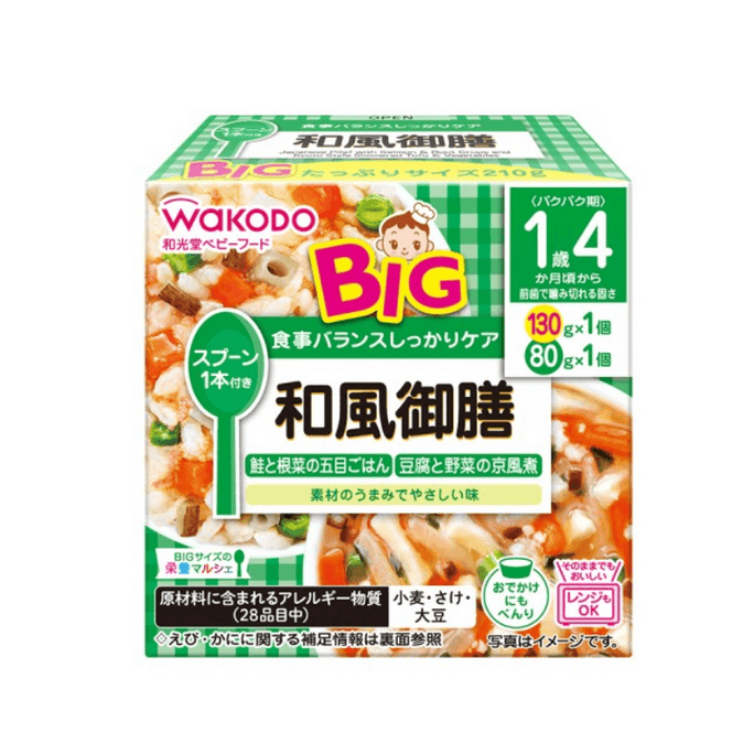 【日本直郵】WAKODO與光堂 大份量營養輔食 鯛魚飯便當 1歲4個月+