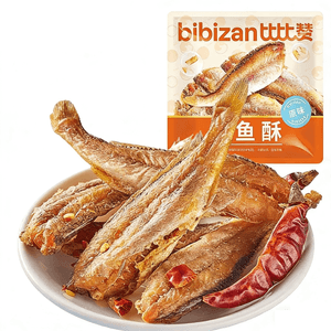 ビビザン イエロー グロッカー クリスプ、乾燥イエロー グロッカー (2 袋、各 96g) [8 パック入り] サクサク香ばしい乾燥魚、小魚スナック、そのまま食べられます。