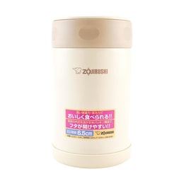 日本ZOJIRUSHI象印 不锈钢真空保冷保温焖烧杯  500ml SW-EAE50CC #奶油白/米白
