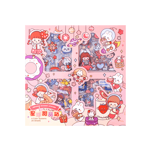 Stickers Set Kawaii Stickers for Decoration 4 styles of 25 stickers each