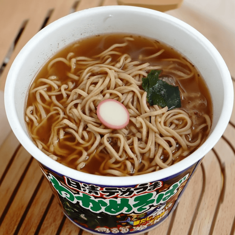 NISSIN Wakame Soba Cup Noodles , Super Delicious Seaweed Soba