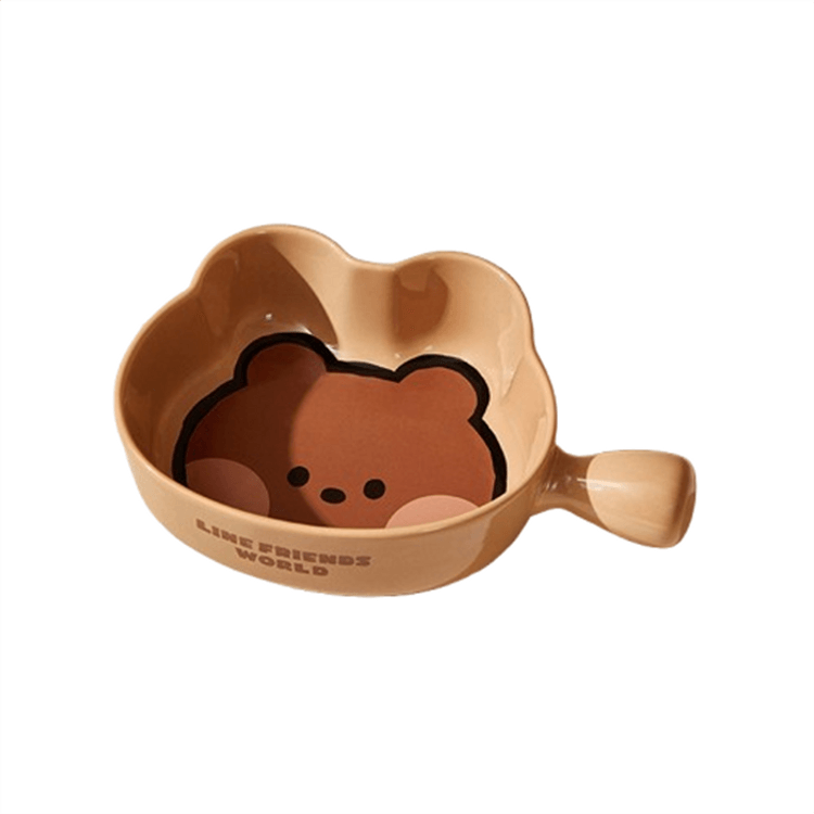 中国直送】日本 LINE FRIENDS ハンドル付きヒグマボウル