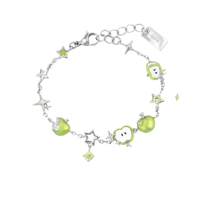Summer Apple Bracelet with Green Apple Flavor niche design, high-end and sweet cool new bracelet * 1 piece