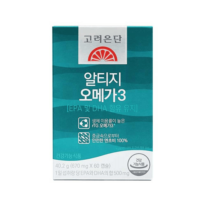 韩国高丽银丹RTG 欧米茄3 60p  RTG 欧米茄3