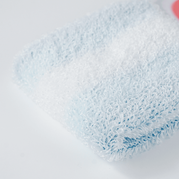 日本MARNA 洗澡搓澡沐浴巾 動物主題 藍色兔 5