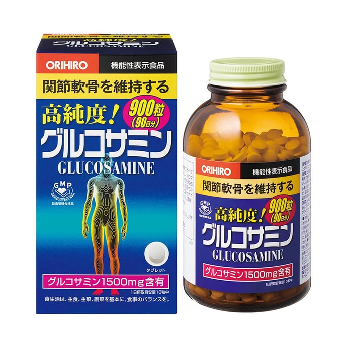 [日本直邮]  ORIHIRO 立喜乐高纯度氨基葡萄糖软骨素 900粒