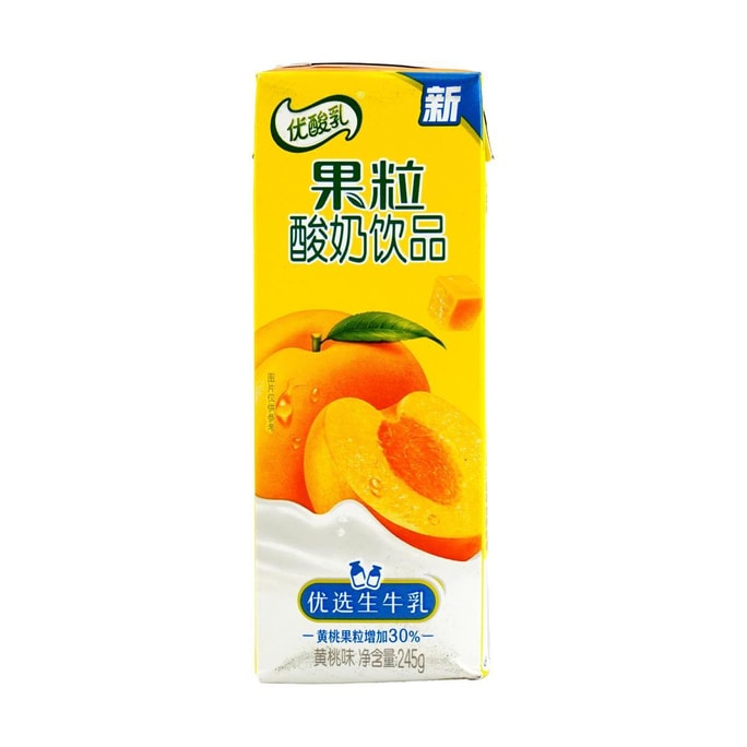 伊利 果粒優格 優酸乳 黃桃味 245g