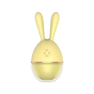 【年間40%オフ特価】LESHEIN かわいいペット吸盤バイブレーションエッグ（女性アダルト製品、カップルのおもちゃ、かわいいウサギ、ウォームイエロー）（1個）