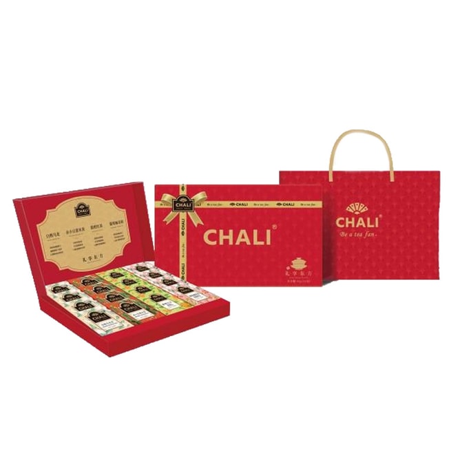 【中国直送】ChaLi【端午節茶ギフトセット】オリエンタルピーチウーロン、グレープ、ジャスミンフルーツティーのティーバッグと茶葉をギフトボックスに入れてお楽しみください（1箱）