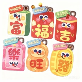 Leap&Bloom 马年创意卡通迷你小红包 6个装