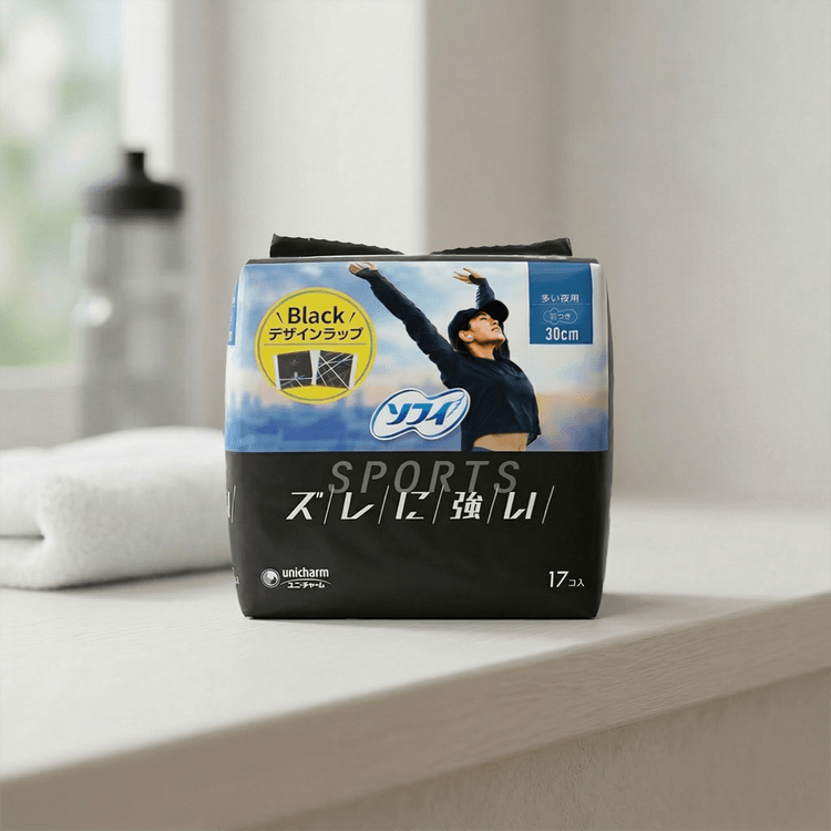 ユニ・チャーム ソフィー スポーツ生理用ナプキン、11.81インチ 夜用