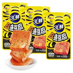 Yanjin Puzi Fish Tofu [Zhou Heiya Wei Hu Pi Fish Tofu] Snacks 18g*11 packs