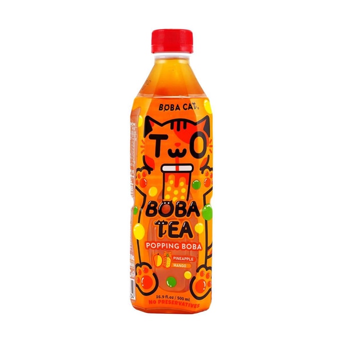 Mango Pineapple Popping Bubble Tea, 16.9 fl oz