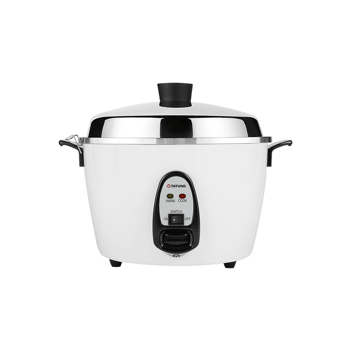 TATUNG 10 Cups Multifunction Indirect Heat Rice Cooker Steamer and Warmer, TAC-10G-SF, White, 4L