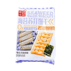 丰味十足 海苔苏打饼干 405g【无添加蔗糖】【零反式脂肪酸】