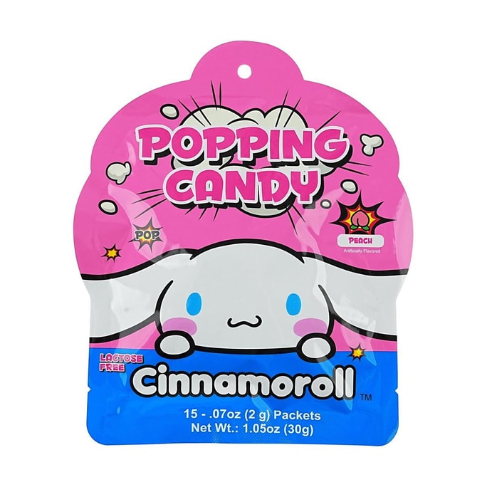 日本SANRIO三丽鸥 爆炸糖 蜜桃味 30g【超可爱玉桂狗包装!!】