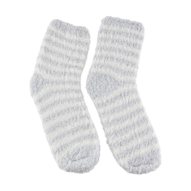 Plush Socks Striped Fleece Coral Fleece Blue 6