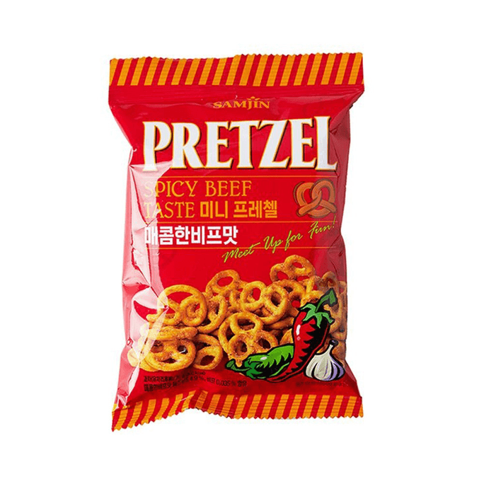 Samjin Mini pretzel spicy beef flavor 85g