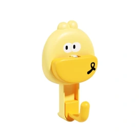 Dear Wife 吸盤フック ドリル不要 強力な耐荷重 寮、家、浴室、トイレ、ドアバックフックに最適 真空密封 残留物なし粘着フック イエローダック 1個