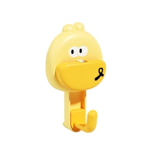 Suction Cup Hooks No Punch Bathroom Toilet Hooks Yellow Duckling 1pc