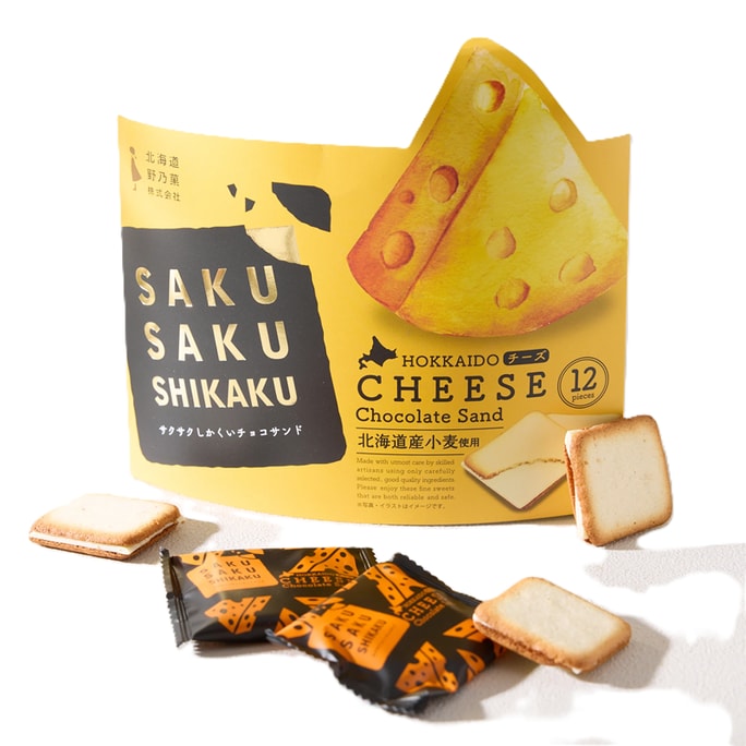 【日本直邮】 日本 北见铃木制果 芝士酥脆巧克力夹心饼干12枚199g