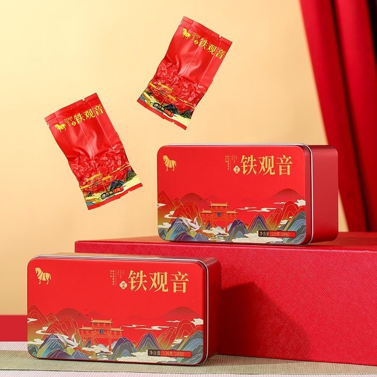 【中国直送】巴馬茶業 安渓鉄観音茶 本格蘭の香り 浅煎り烏龍茶 ギフトボックス 252g [2箱] 7