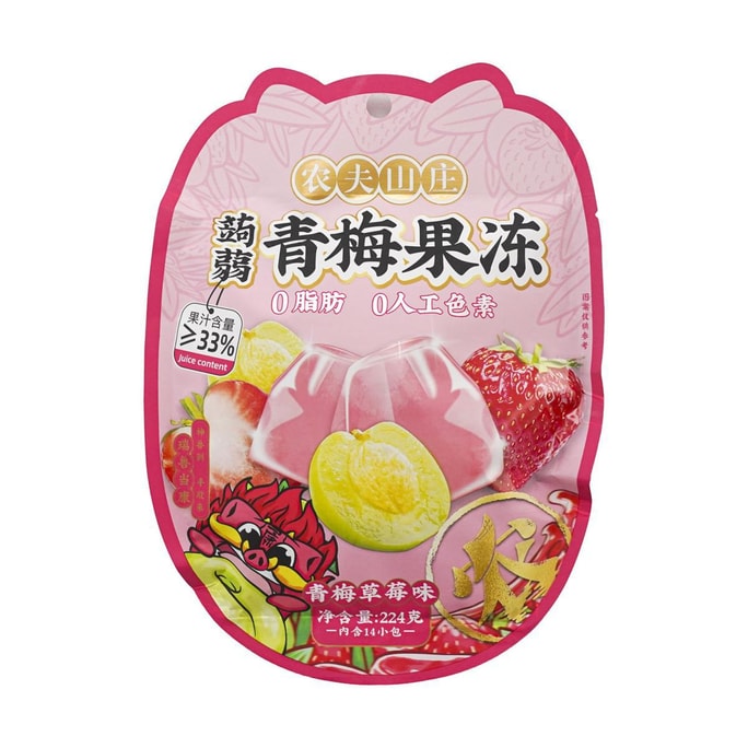 그린 플럼 콘자크 젤리 딸기 맛 7.9온스