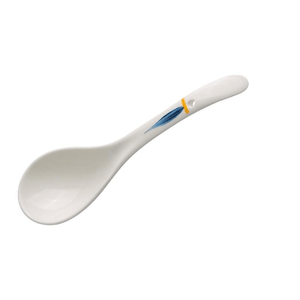 Japanese Style Large Spoon Ceramic Household Large Soup Spoon Spoon Spoon Spoon Long Blue Line Spoon * 1