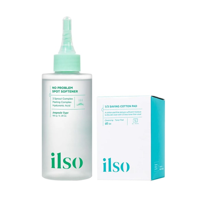 韓國ILSO一蘇 零刺激柔潤點痘安瓶精華 150g【40片化妝棉套裝版】