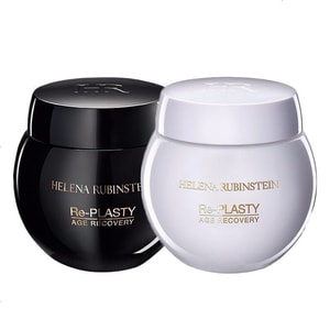 【日本直邮】日本 Helena Rubinstein赫莲娜HR 活颜修护舒缓滋润紧致玻色因 日用白绷带面霜 50.5g+黑绷带 夜用面霜 49.75g