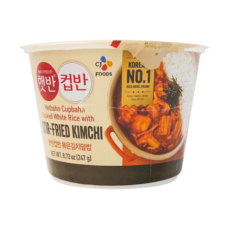 Cooked White Rice with Stir-Fried Kimchi - Instant Rice , 8.72 oz 8