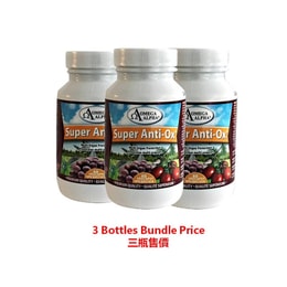 Super Anti-Ox -11 Essential antioxidants-Multi Organ Protection-60Veg Capsules - 3 Bottles bundel Price