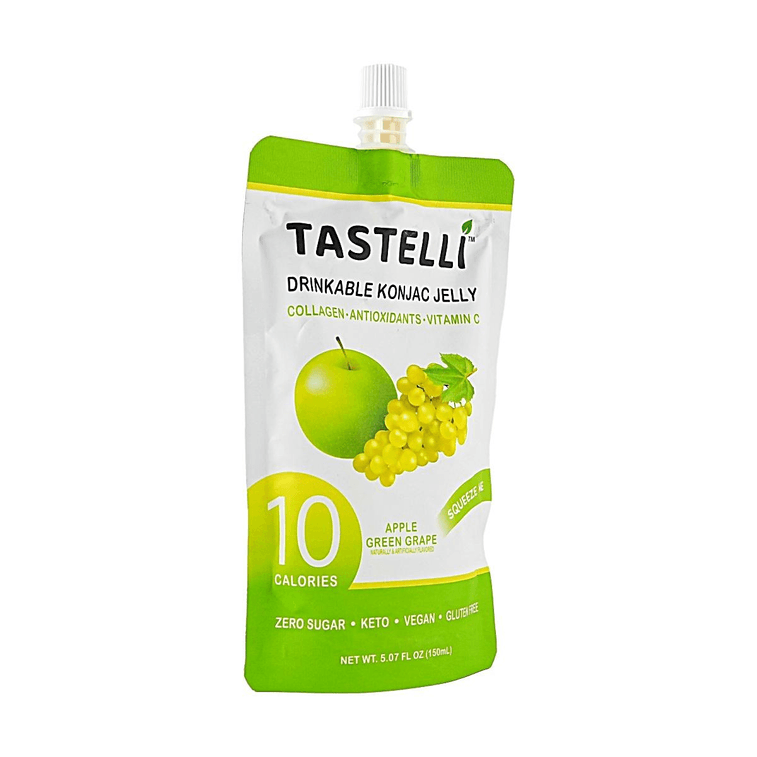 마시는 곤약 젤리, 사과/청포도 맛, 10팩, 150ml (50.7 fl oz)【설탕 0%, 저칼로리, 비건】【콜라겐 & 비타민 C 함유】 10