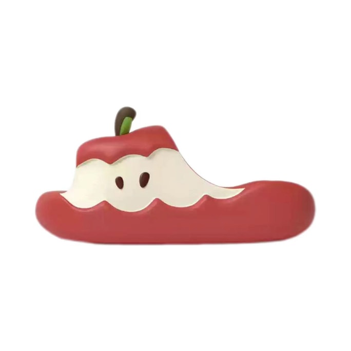 Yuanyang Apple Slippers Home Couple Style Anti-Slip Thick-Soled - Red Apple 36-37 Size 1 Pair