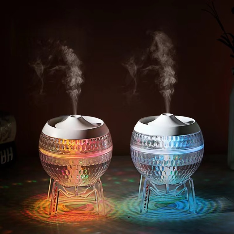 中國 LLD樂樂多 水晶球帶底座加濕器七彩氛圍燈 粉紅色 1件 4
