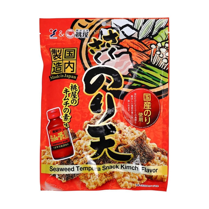 さくさく海苔天海苔せんべい、桃屋キムチ味、2.47オンス