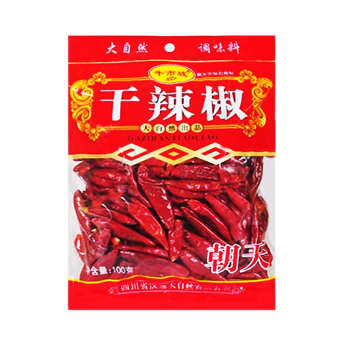 牛市坡 大自然出品朝天椒干辣椒 100g 四川特产