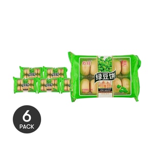 妙娃 绿豆饼 188g *6【6份装】【传统名点】【0反式脂肪】