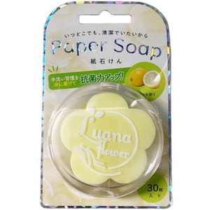 [색상 랜덤발송] [일본직배송] 일본큐슈플라워서비스 종이형살균소독휴대손비누 30개입