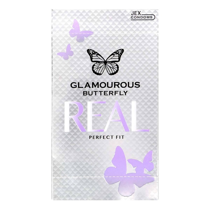 Glamorous Butterfly Real Latex Condom 8pcs