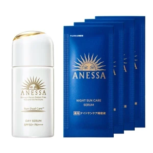 ANESSA デイセラムサンスクリーン SPF50+ PA++++ 32ml + ナイトサンケアセラム 40ml × 4