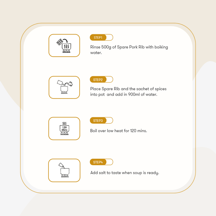 Singapore Bak Kut Teh - Slow-Simmered Pork Rib Bone Broth, 1.76 oz 8