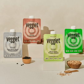 VEGGIET Plant-Based Protein Shake Real 1.59 oz Matcha  Pea Protein Chicory Root Fiber 100% Plant-Based