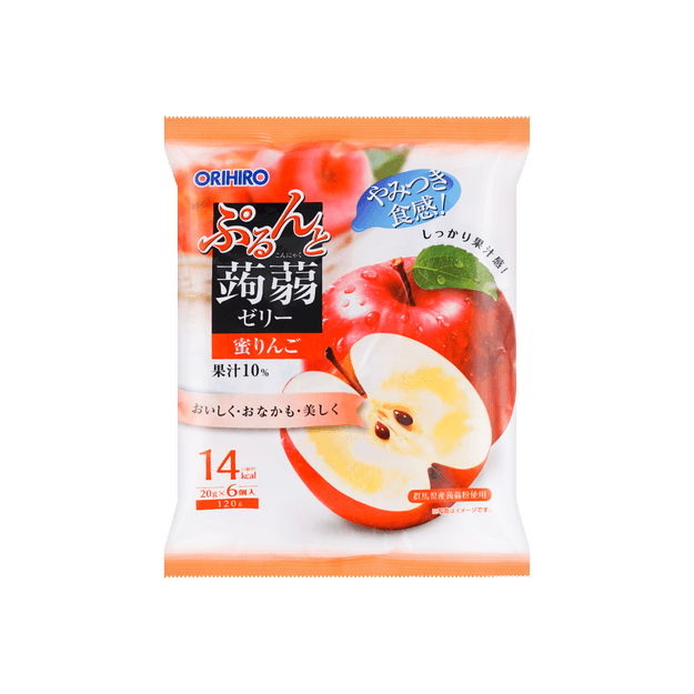 商品详情 - 日本ORIHIRO 蒟蒻果冻 苹果口味 6包 120g - image  0